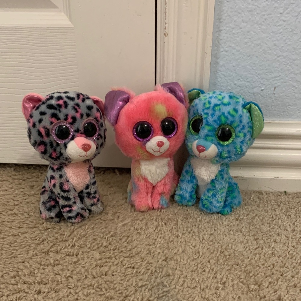 Colorful Leopard Plush Toy Set
